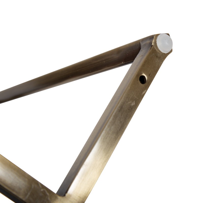 Marisol End Table, White Marble Top/Antique Brass Base