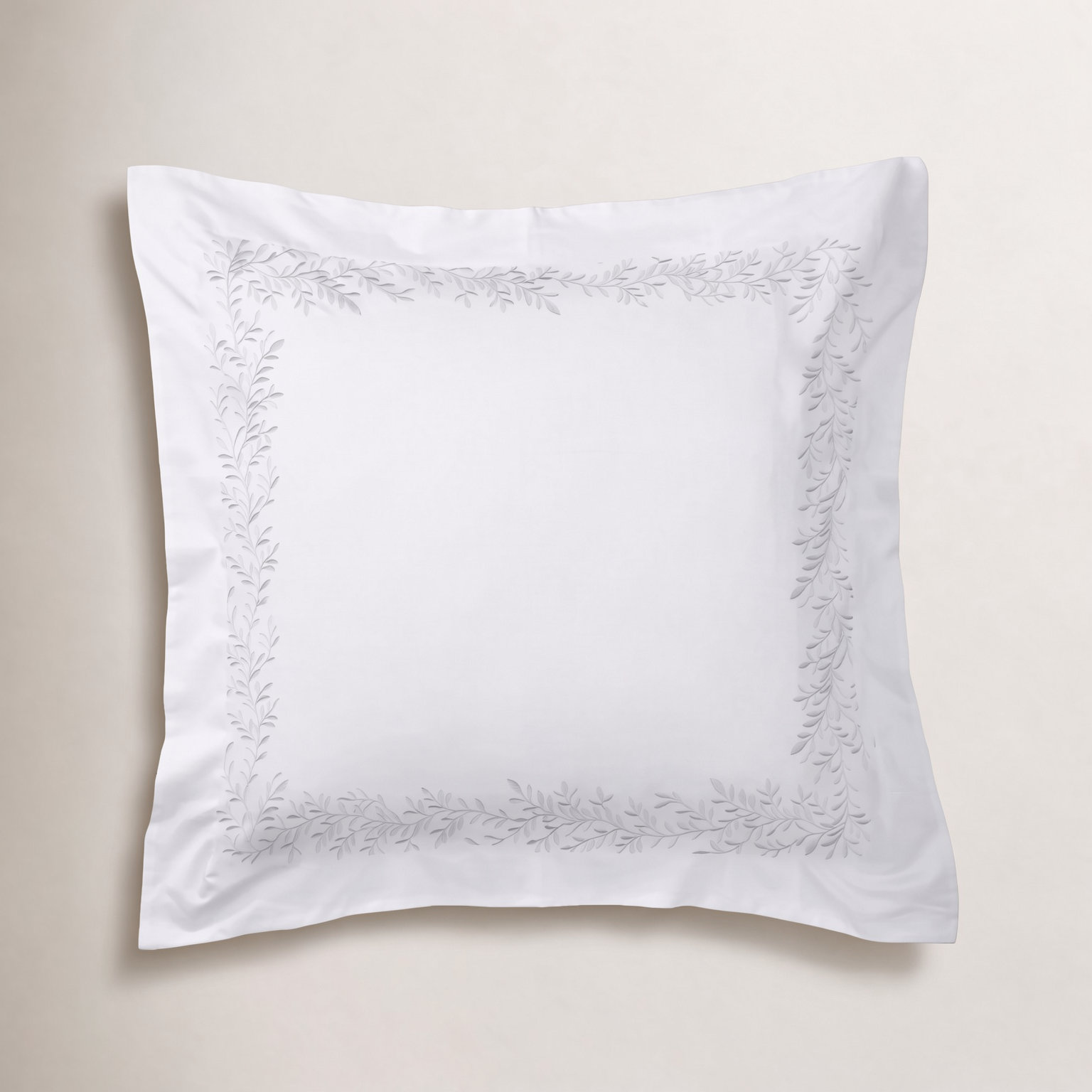 Avie Cotton Shams, White