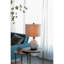 Lampe de table en verre blanc et gris 14 x 14 x 23 po