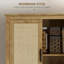 Armoire de rangement en rotin 64 po avec tablette réglable