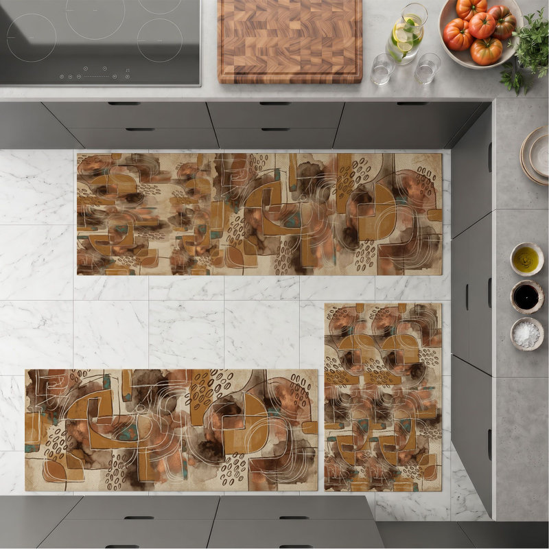 Abstract Art Non-Slip Washable Kitchen Mats
