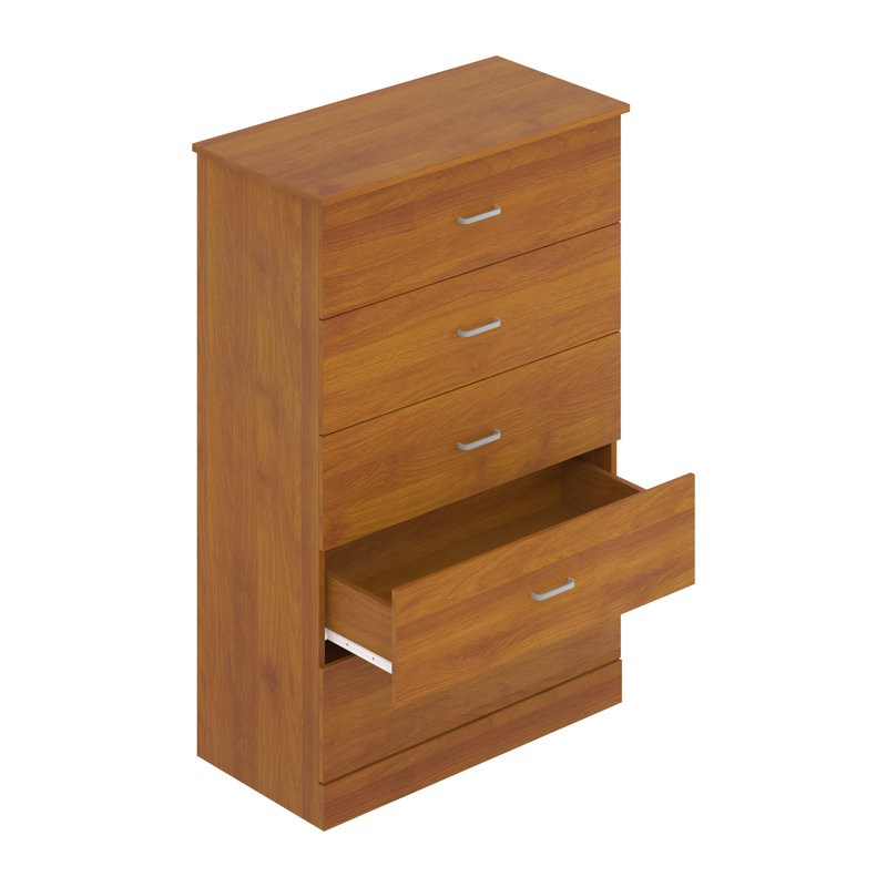 Commode 5 tiroirs Allyannah, Noyer ambré