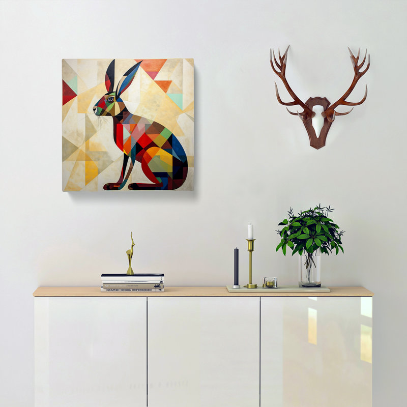 Hare Constructivism No.1 - No Frame Print, 35cm H x 35cm W x 3cm D