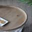 Grande table d'appoint 23 po blanche vieillie