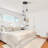 3 Light Dimmable Glass Pendant With 3 Different Lampshades