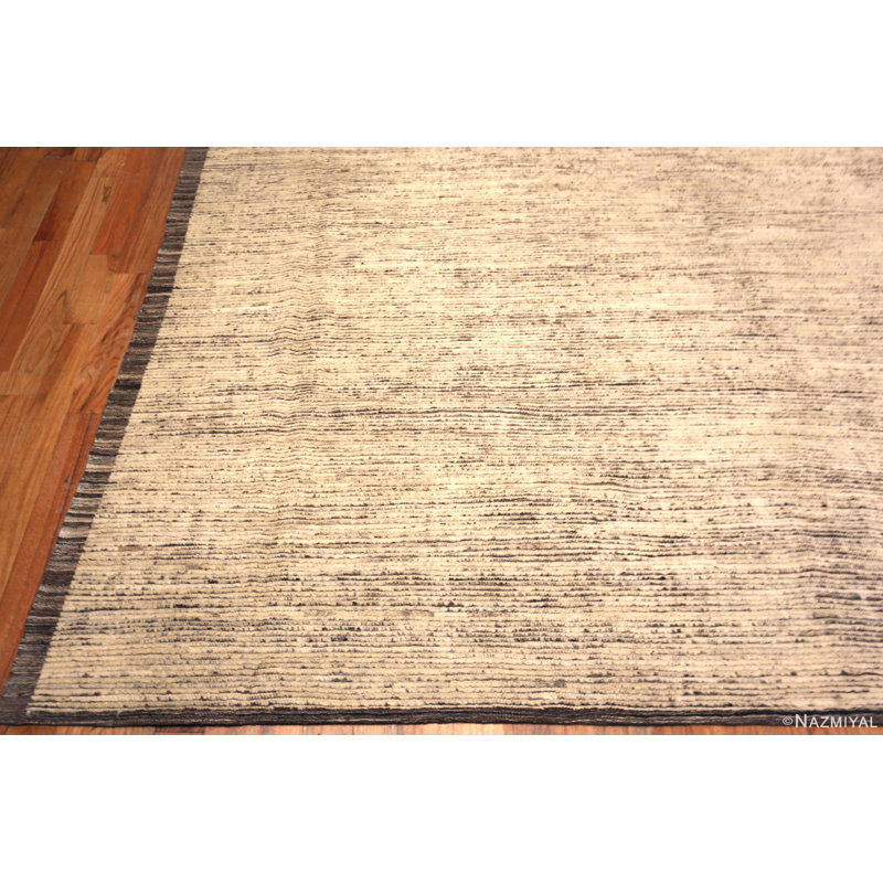 One-of-a-Kind 14'1" X 19'1" New Age Wool Area Rug Brown/Cream/Ivory