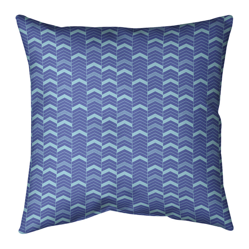 Housse de coussin Rhonda, 18 po x 18 po, Double bleu / sarcelle, Polyester sergé