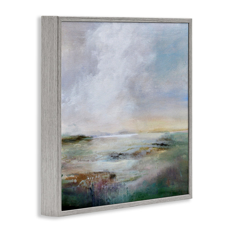 Art abstrait de giclée encadrée par Karen Hale, H 12 po x l 12 po, Estampe numérique Farmhouse