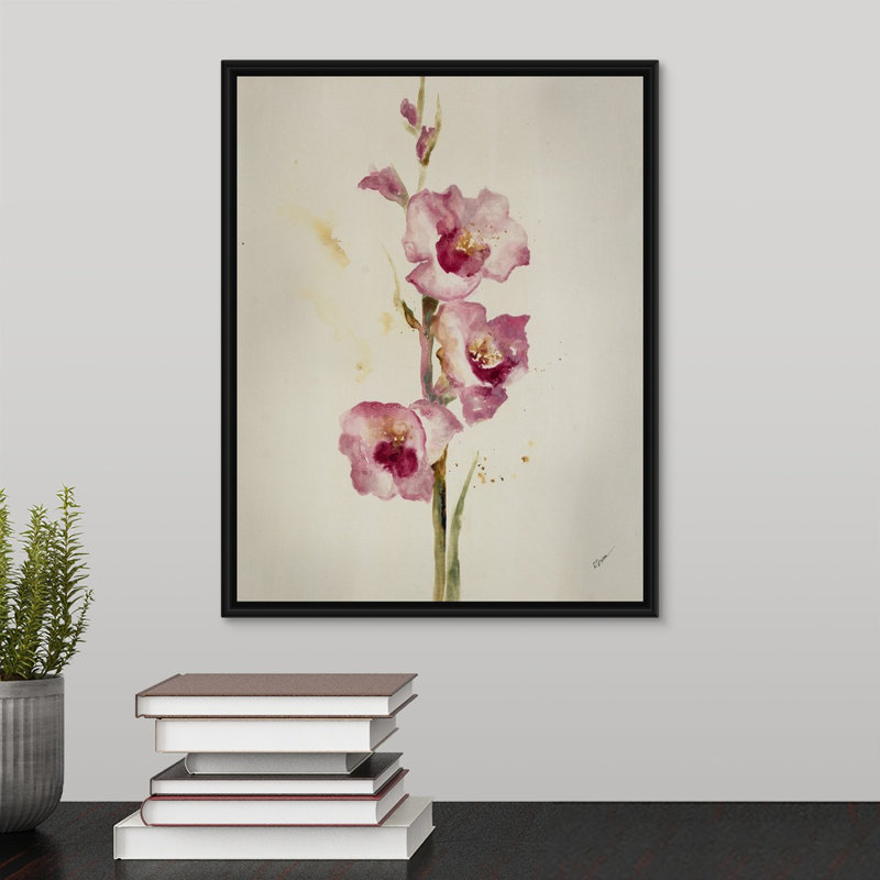 « essential to eden ii », peinture sur toile, H 15,7 po x l 12,7 po x p 1,75 po, Cadre flottant noir