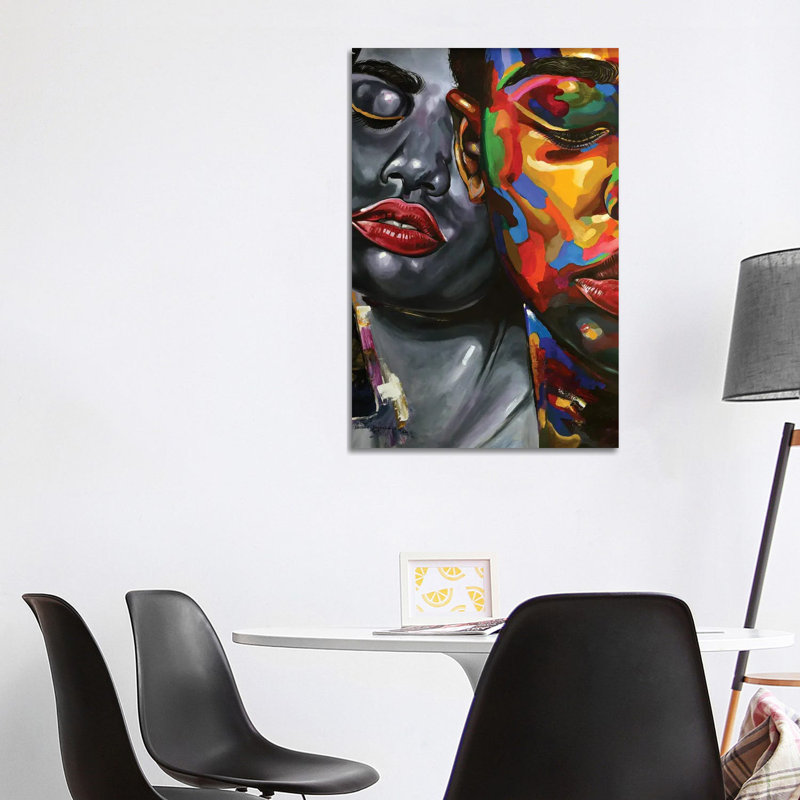 " Strength In Diversity II " by Damola Ayegbayo, 40" H x 26" W x 1.5" D, Wrapped Canvas