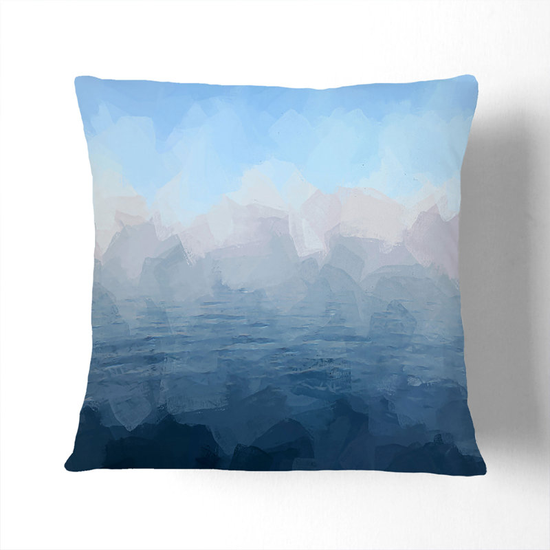 Abstract Square Cushion, 40cm H x 40cm W x 15cm D, Stone