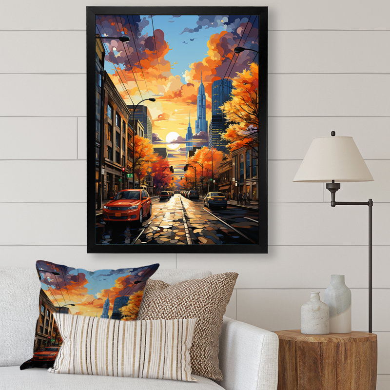 City Minneapolis Popart II sur toile, H 20 po x l 12 po x P 1 po, Cadre photo noir