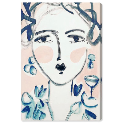 Toast to Her, reproduction d'art sur toile par Art Remedy, galerie tendue, 36 x 54