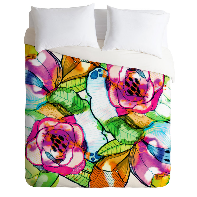 Ensemble de housse de couette jardin de fantaisie Cayenablanca, Très grand, Léger