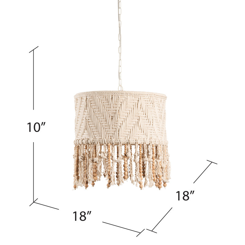 Ilona 1 - Light Off-White Unique/Statement Pendant