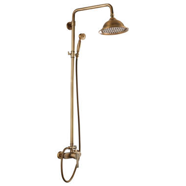 gotonovo Solid Brass Wall Mounted Water Supply Shower Holder Elbow wit
