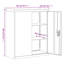 Marielos File Cabinet 90x40x105 cm Steel-1184147724