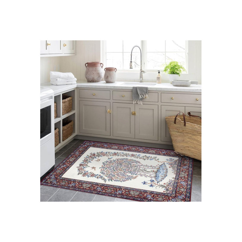 Tapis décoratif lavable à la machine, Rectangle 3 pi 3 po x 4 pi 11 po