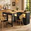 197cm Rotating Expandable and Foldable Bar Cabinet for Flexible Use