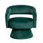 Fauteuil rembourré en velours avec base ronde-1987203451
