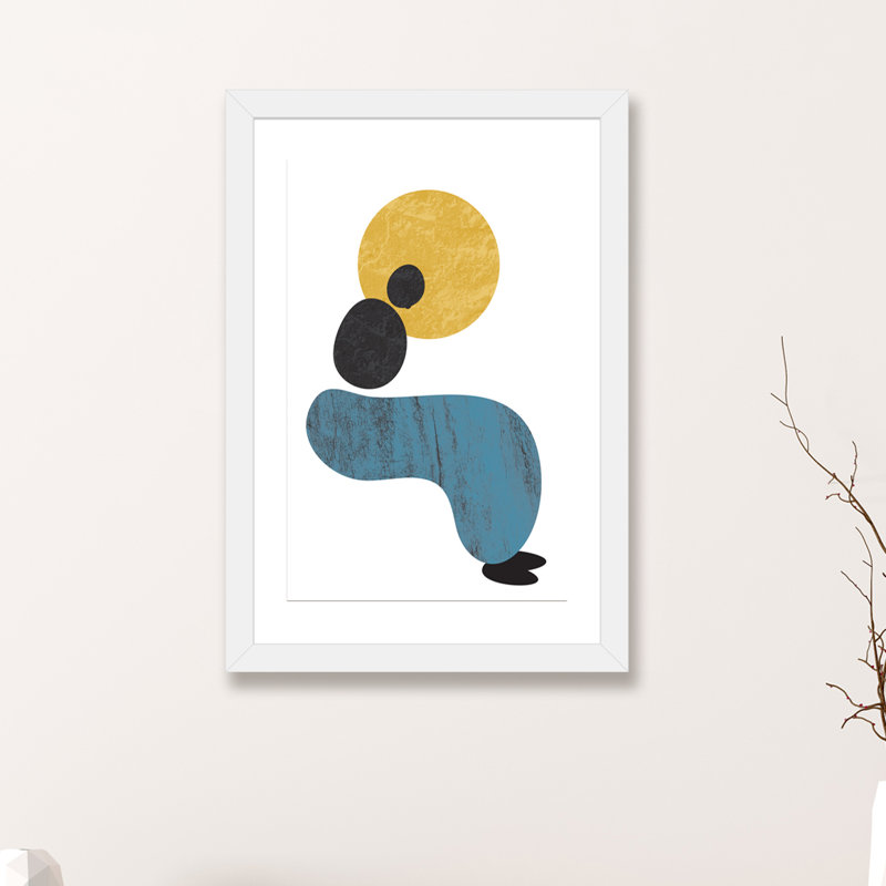 « abstract lady » par flatowl-impression sur image, H 32 po x l 24 po x P 1 po, Papier avec cadre blanc