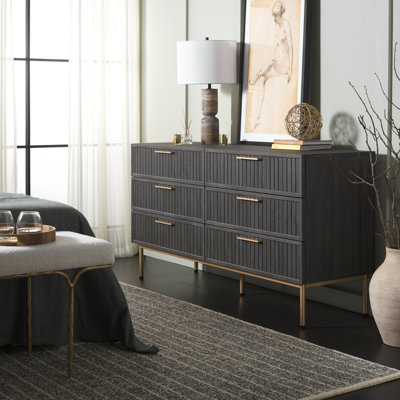 Dark Wood Dresser With Gold Legs | Wayfair Dark Wood Dresser With Gold Legs | Wayfair