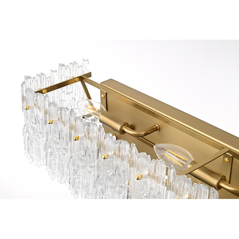 Niema Wall Sconce, Satin Gold, 7" H x 27" W x 27" D