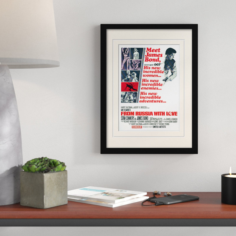 From Russia With Love" Framed Vintage Advertisement Love by James Bond - Single Picture Frame Print