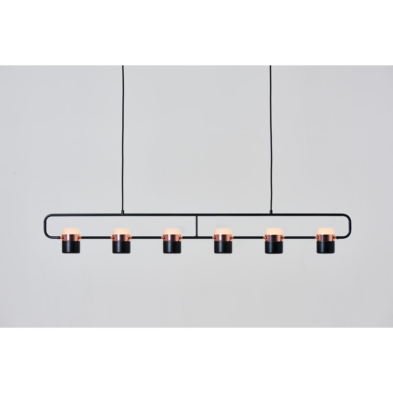 Ling 6 - Light Pendant, Black/Copper, Black