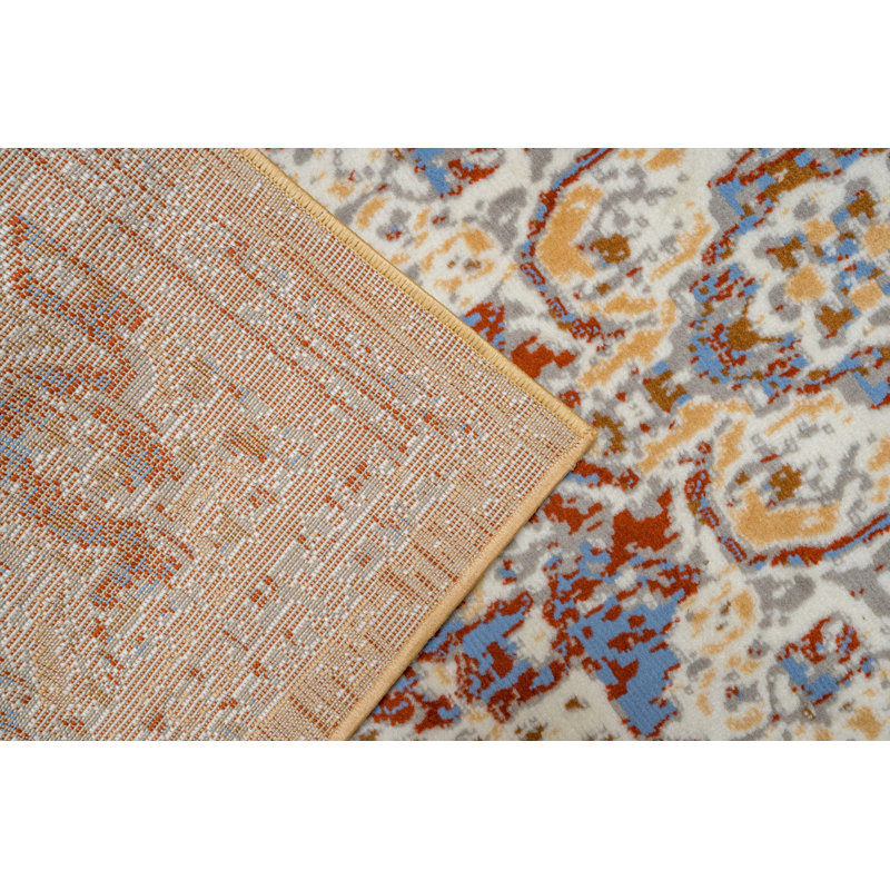 Tapis oriental beige / orange, Tapis de couloir 2 pi x 8 pi