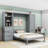 Murphy Bed with Closet, Drawers and Shelves-426032971