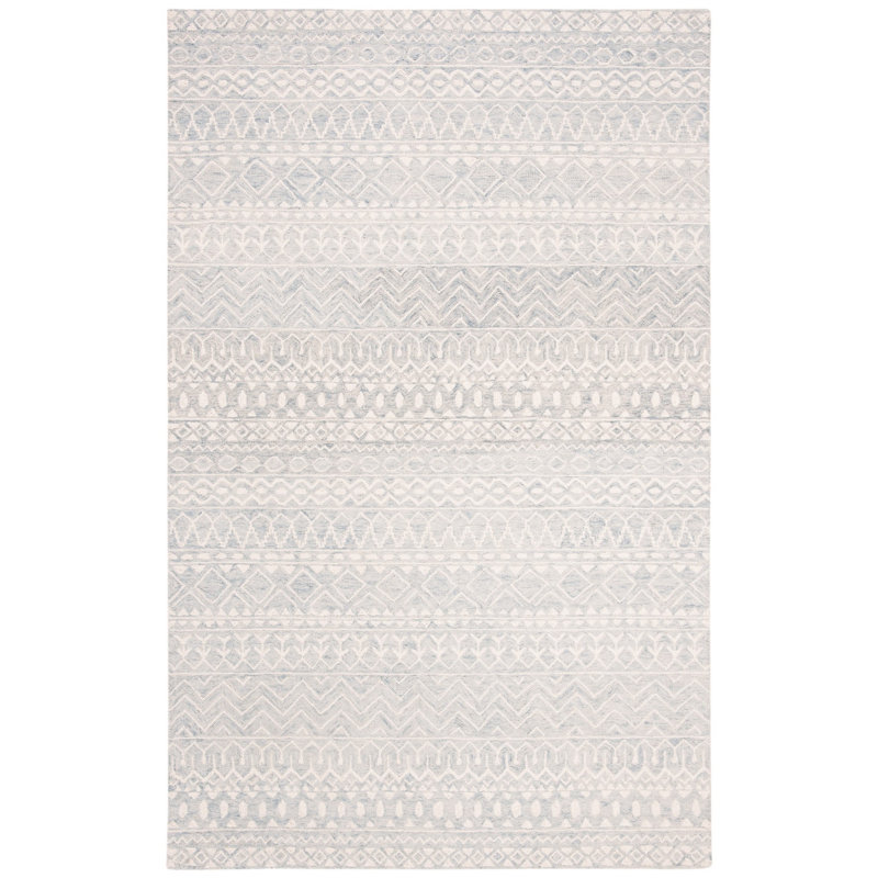 Heritage Hand Tufted Wool And Cotton With Latex Striped Rug, Rectangle 2'6" x 4'