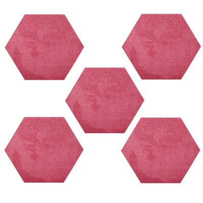 Ensemble de tapis intérieur / extérieur en polyester touffeté à la machine de couleur unie rose Kelson