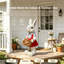 Sculpture de jardin en résine représentant un lapin, ornement pour pot de fleurs, idéal pour la fête nationale américaine, pour la décoration extérieure de votre maison ou jardin.