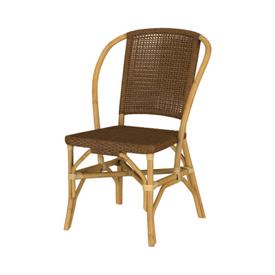 22.9" W Coastal Dining Side Chair, Brown