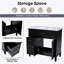 Meuble-lavabo 36 po avec lavabo, armoire de salle de bain noire avec tiroirs, cadre solide et panneau de fibres à densité moyenne, un paquet
