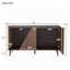 Table d'appoint moderne en noyer 2 en 1 avec porte à ressorts et bac à litière pour chat Cat Sisal Cat Furniture