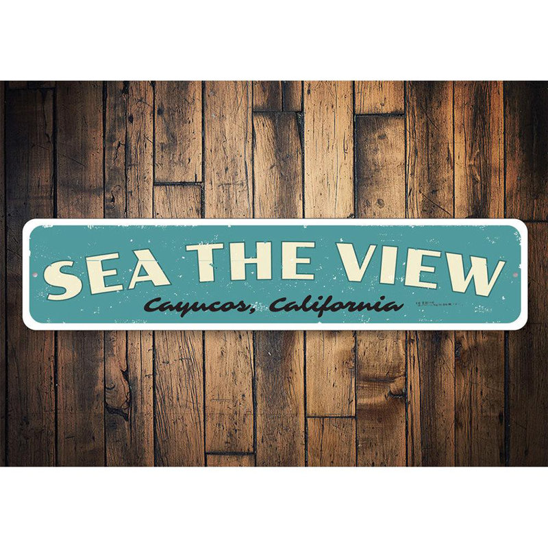 Panneau en aluminium Sea The View, H 4 po x l 18 po x P 0,04 po