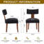 Ensemble de 2 chaises de salle à manger rembourrées en bois avec dossier incurvé, chaises de salle à manger de style campagnard style Mid-Century-1552071965