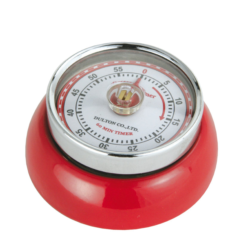 Zassenhaus Retro Kitchen Timer, Red