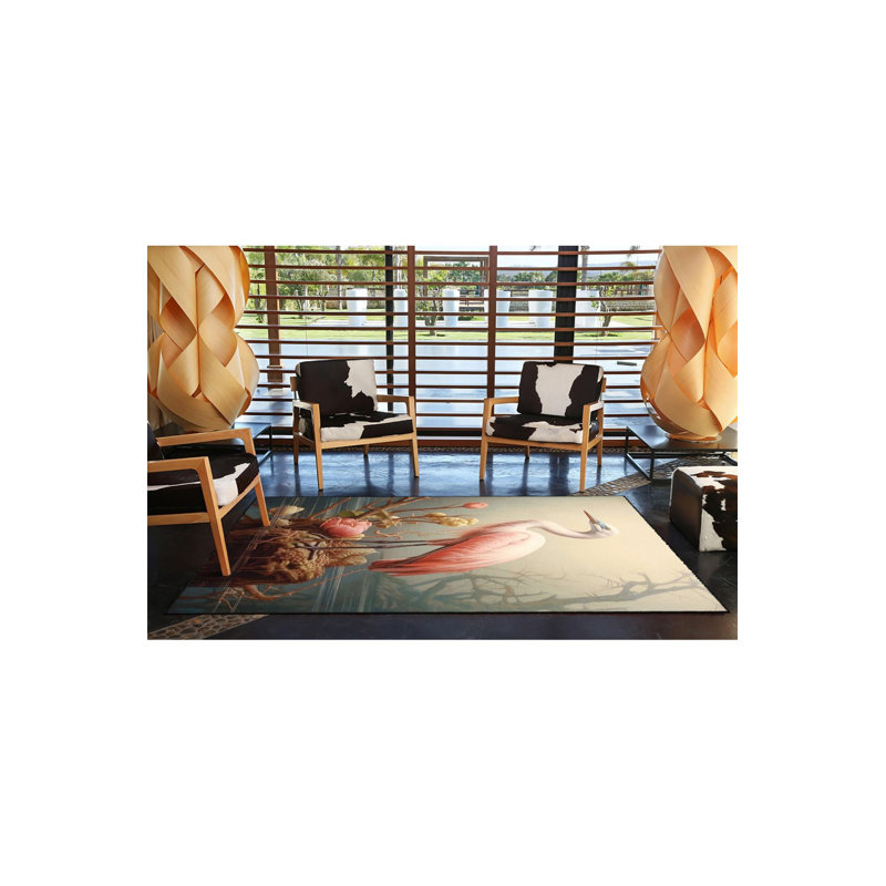Tapis lavable à la machine Swan, Sous-tapis carré 3 pi 3 po inclus