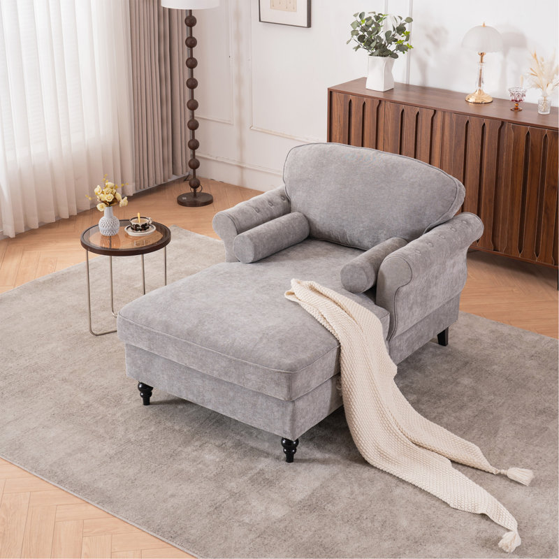 Très grand canapé d'intérieur pour chaise longue, Gris clair