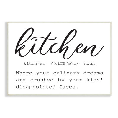 " Funny Kitchen Phrase Definition Cooking Typography " by Lettered And Lined