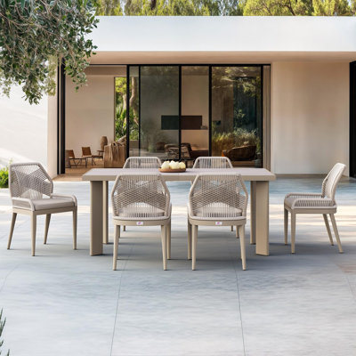  Ensemble de salle à manger de patio 7 pièces 7 pièces