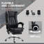 Chaises de bureau 9,7 x 10,4 x 18,6 po avec télécommande en polyester noir, siège pivotant