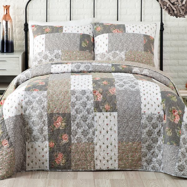 Jessica Simpson Home Jessica Simpson Floribunda Cotton Reversible Quilt ...