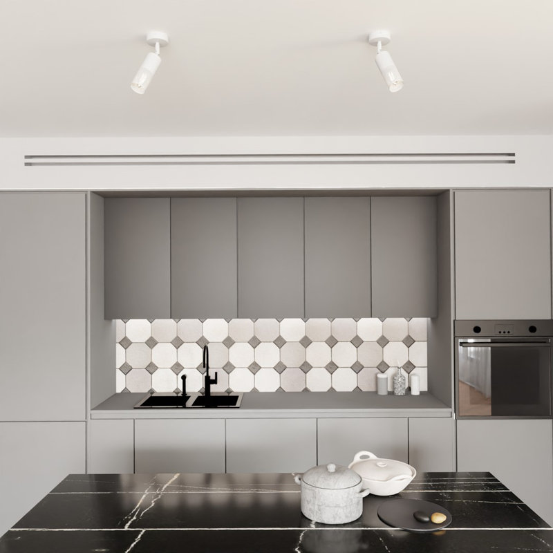 Samyan Flush Mount, White