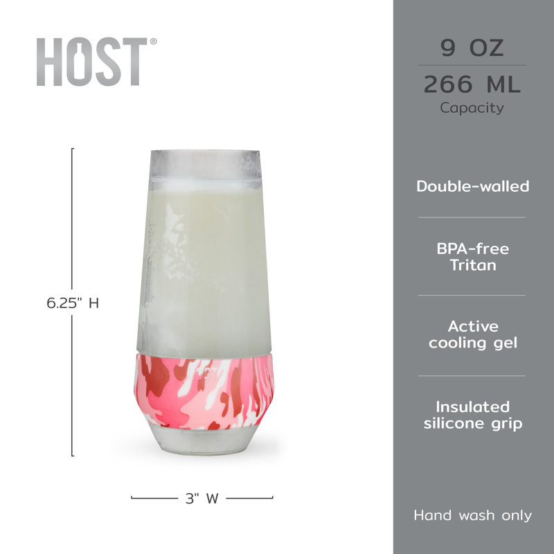 Champagne FREEZE Cooling Cups in Pink Camo