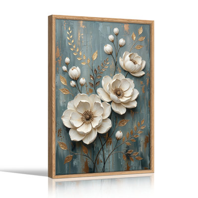 Ensemble de 1 toile murale à motif floral