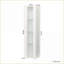 Armoires, armoire d'appoint blanche neige avec 3 lampes en bande bleues en aluminium, l 40 x P 29 x H 170 cm | Panneau de particules | Minimaliste